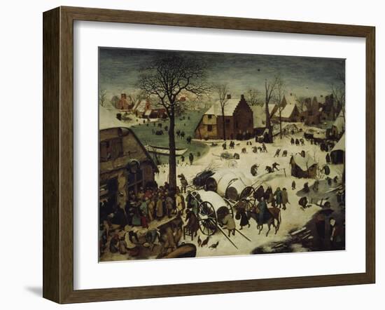 The Census at Bethlehem, 1566-Pieter Bruegel the Elder-Framed Giclee Print