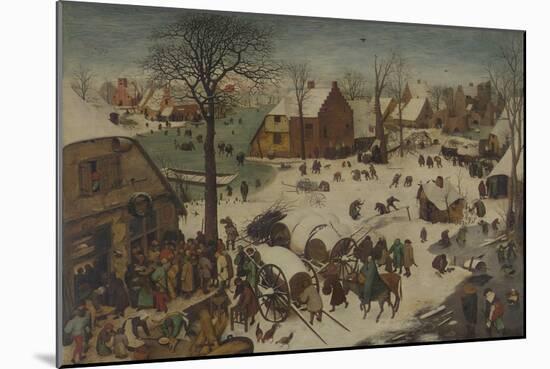 The Census at Bethlehem (The Numbering at Bethlehe), 1566-Pieter Bruegel the Elder-Mounted Giclee Print