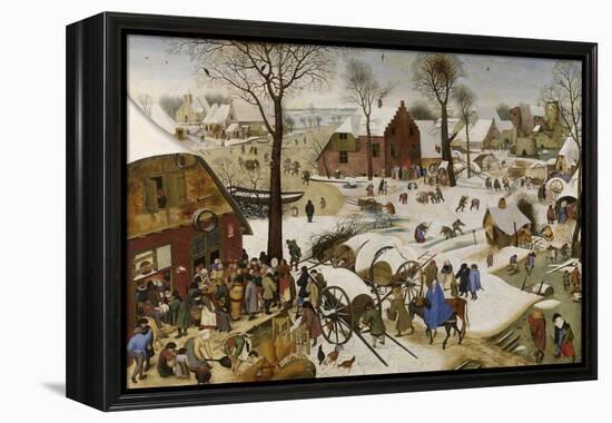 The Census at Bethlehem (The Numbering at Bethlehe), First Third of 17th C-Pieter Brueghel the Younger-Framed Premier Image Canvas