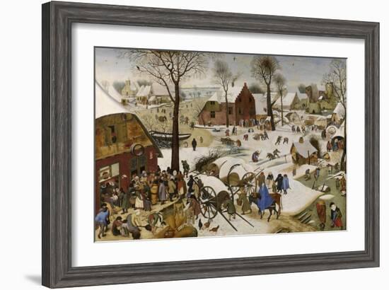 The Census at Bethlehem (The Numbering at Bethlehe), First Third of 17th C-Pieter Brueghel the Younger-Framed Giclee Print