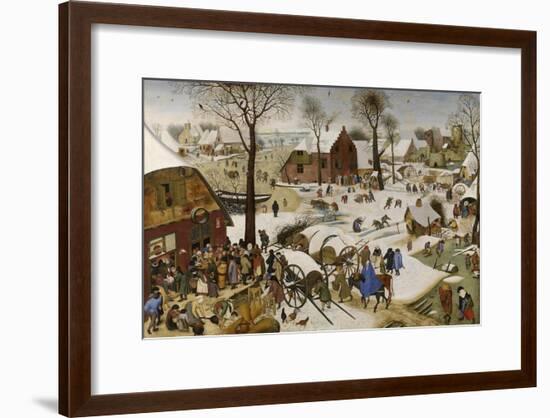 The Census at Bethlehem (The Numbering at Bethlehe), First Third of 17th C-Pieter Brueghel the Younger-Framed Giclee Print