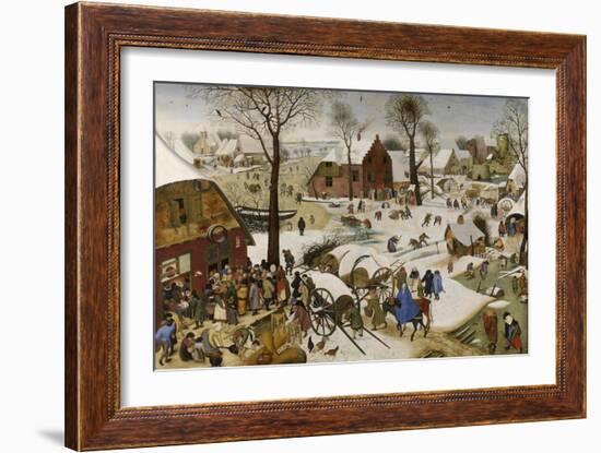 The Census at Bethlehem (The Numbering at Bethlehe), First Third of 17th C-Pieter Brueghel the Younger-Framed Giclee Print