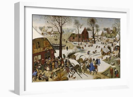 The Census at Bethlehem (The Numbering at Bethlehe), First Third of 17th C-Pieter Brueghel the Younger-Framed Giclee Print