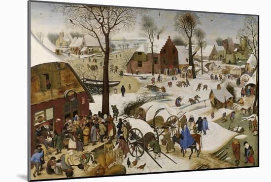 The Census at Bethlehem (The Numbering at Bethlehe), First Third of 17th C-Pieter Brueghel the Younger-Mounted Giclee Print