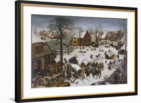 The Census at Bethlehem-Pieter Bruegel the Elder-Framed Premium Giclee Print