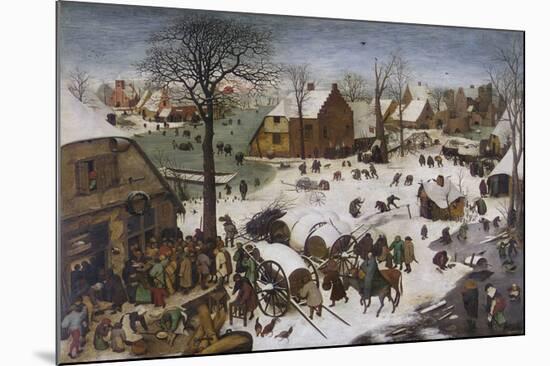 The Census at Bethlehem-Pieter Bruegel the Elder-Mounted Premium Giclee Print