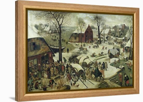 The Census at Bethlehem-Pieter Bruegel the Elder-Framed Premier Image Canvas