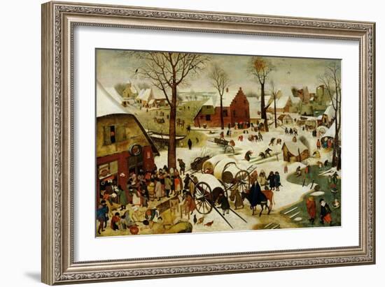 The Census at Bethlehem-Pieter Brueghel the Younger-Framed Giclee Print