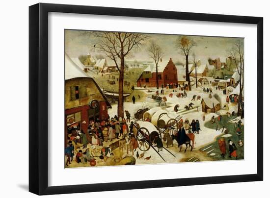 The Census at Bethlehem-Pieter Brueghel the Younger-Framed Giclee Print