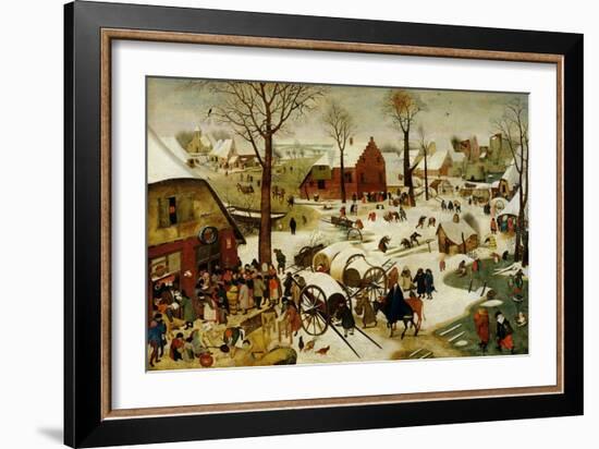 The Census at Bethlehem-Pieter Brueghel the Younger-Framed Giclee Print