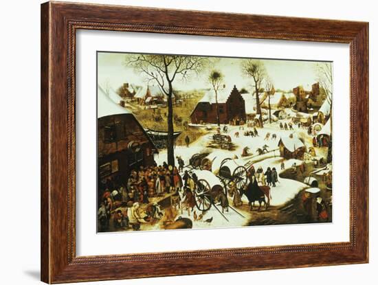 The Census at Bethlehem-Pieter Bruegel the Elder-Framed Giclee Print