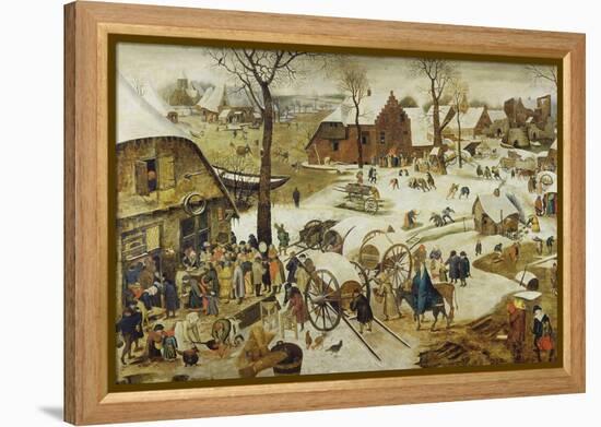 The Census at Bethlehem-Pieter Bruegel the Elder-Framed Premier Image Canvas