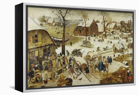 The Census at Bethlehem-Pieter Bruegel the Elder-Framed Premier Image Canvas