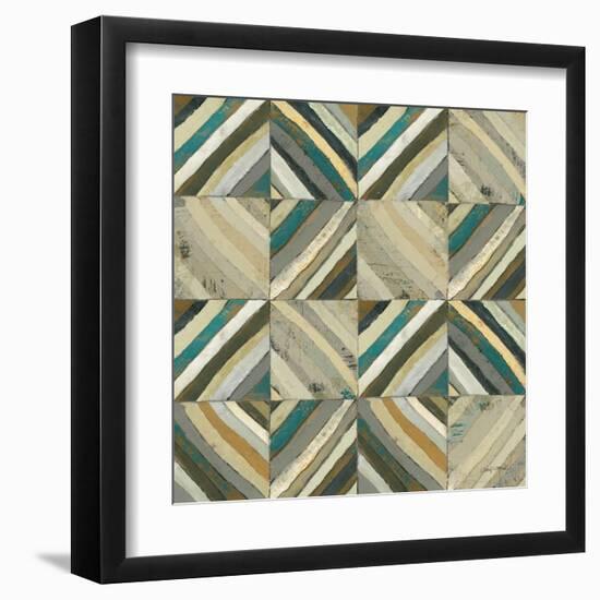 The Center I Abstract Turquoise-Cheryl Warrick-Framed Art Print