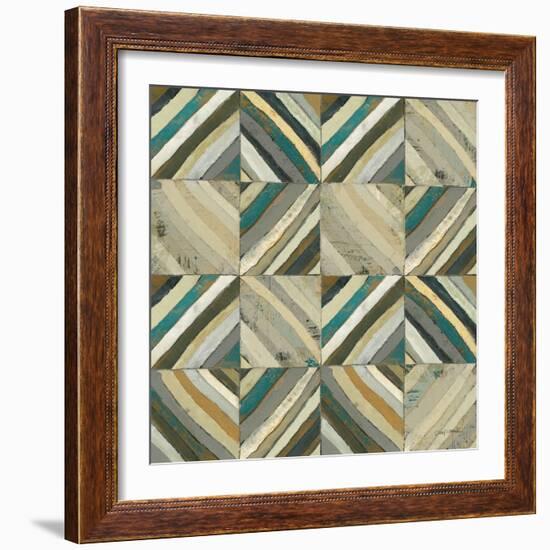 The Center I Abstract Turquoise-Cheryl Warrick-Framed Art Print