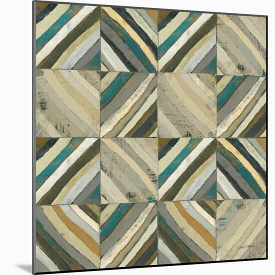 The Center I Abstract Turquoise-Cheryl Warrick-Mounted Art Print