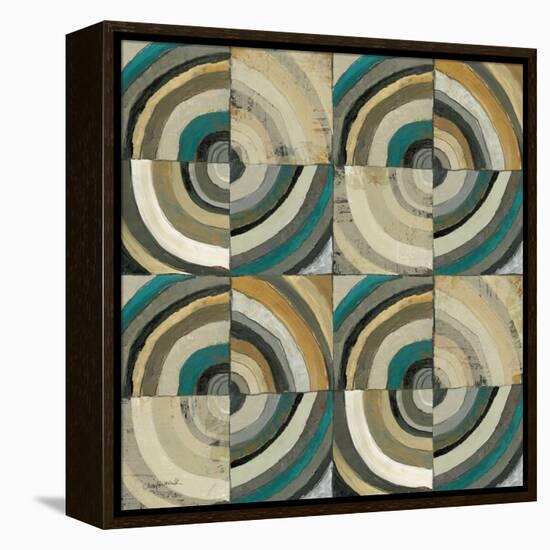 The Center II Abstract Turquoise-Cheryl Warrick-Framed Stretched Canvas