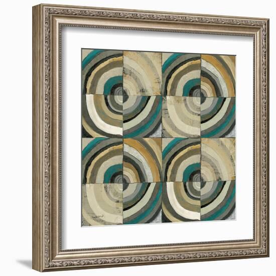 The Center II Abstract Turquoise-Cheryl Warrick-Framed Art Print