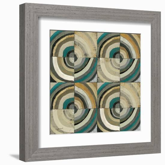 The Center II Abstract Turquoise-Cheryl Warrick-Framed Art Print