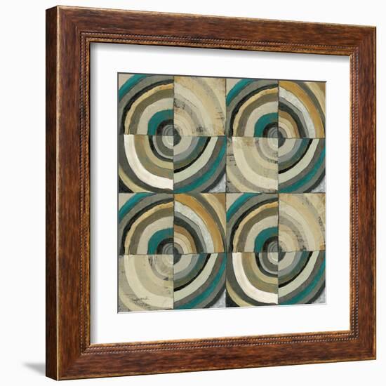 The Center II Abstract Turquoise-Cheryl Warrick-Framed Art Print