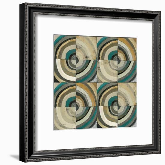 The Center II Abstract Turquoise-Cheryl Warrick-Framed Art Print