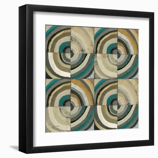 The Center II Abstract Turquoise-Cheryl Warrick-Framed Art Print