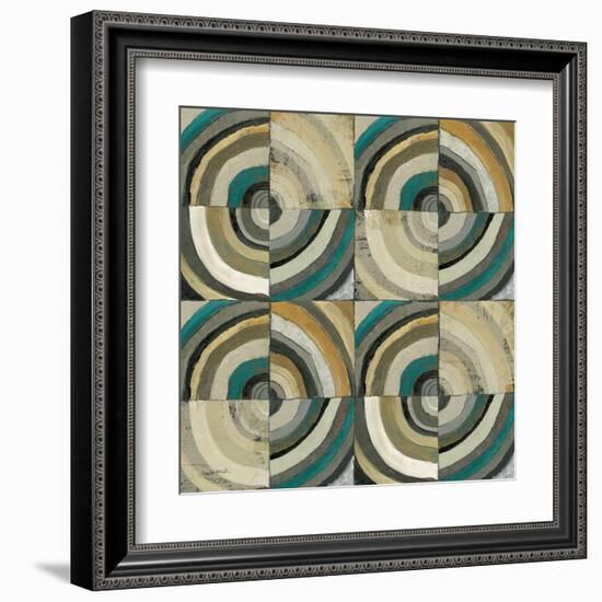 The Center II Abstract Turquoise-Cheryl Warrick-Framed Art Print