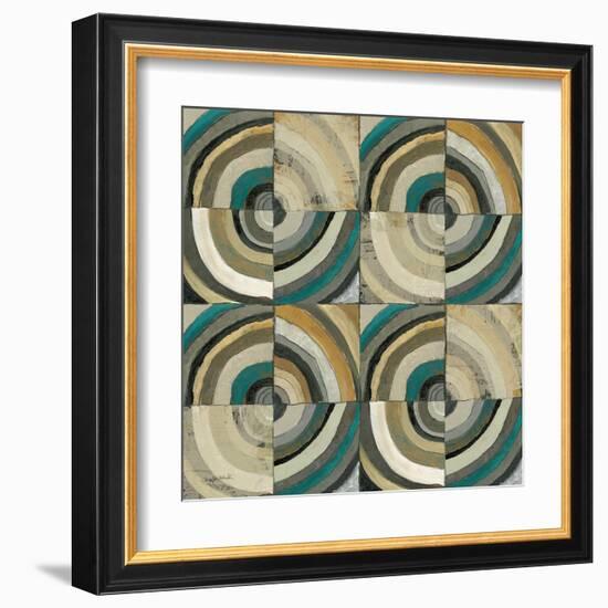 The Center II Abstract Turquoise-Cheryl Warrick-Framed Art Print