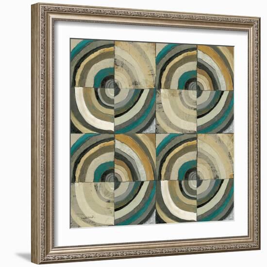 The Center II Abstract Turquoise-Cheryl Warrick-Framed Art Print