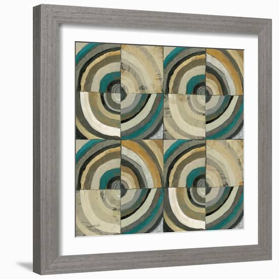 The Center II Abstract Turquoise-Cheryl Warrick-Framed Art Print