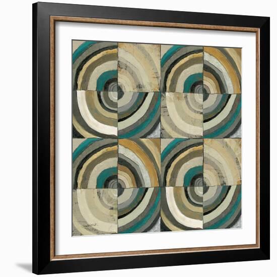 The Center II Abstract Turquoise-Cheryl Warrick-Framed Art Print