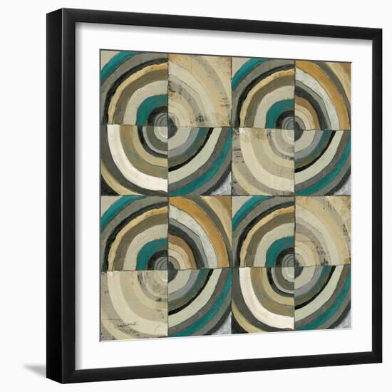 The Center II Abstract Turquoise-Cheryl Warrick-Framed Art Print