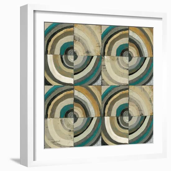 The Center II Abstract Turquoise-Cheryl Warrick-Framed Art Print