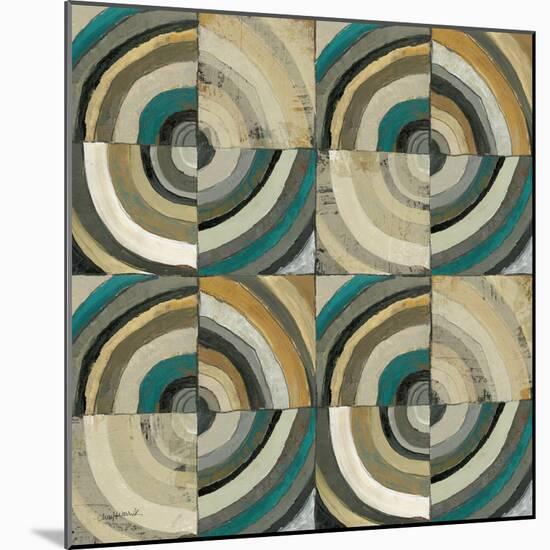 The Center II Abstract Turquoise-Cheryl Warrick-Mounted Art Print