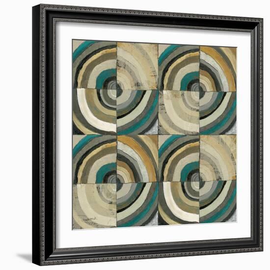 The Center II Abstract Turquoise-Cheryl Warrick-Framed Art Print