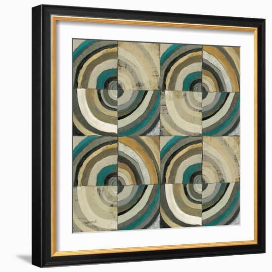 The Center II Abstract Turquoise-Cheryl Warrick-Framed Art Print