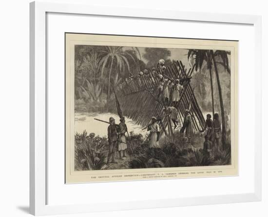 The Central African Expedition, Lieutenant V L Cameron Crossing the Lovoi, 15 July 1875-Joseph Nash-Framed Giclee Print