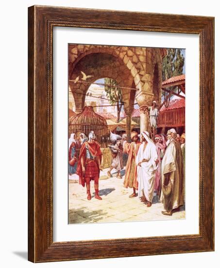 The Centurion Beseeching Jesus on Behalf of His Servant-William Brassey Hole-Framed Giclee Print