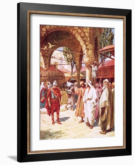 The Centurion Beseeching Jesus on Behalf of His Servant-William Brassey Hole-Framed Giclee Print