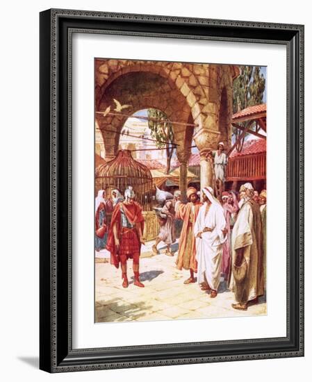 The Centurion Beseeching Jesus on Behalf of His Servant-William Brassey Hole-Framed Giclee Print