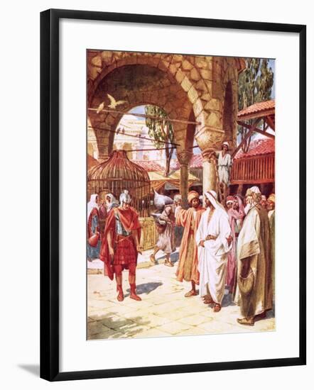 The Centurion Beseeching Jesus on Behalf of His Servant-William Brassey Hole-Framed Giclee Print