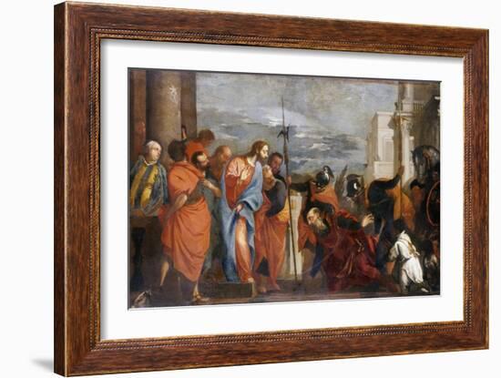 The Centurion of Capernaum, C.1570-Paolo Veronese-Framed Giclee Print