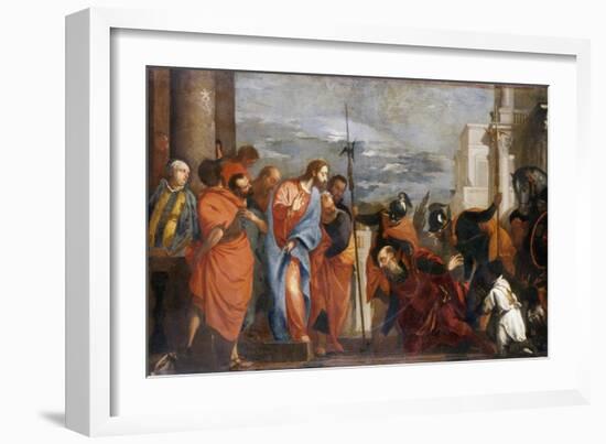 The Centurion of Capernaum, C.1570-Paolo Veronese-Framed Giclee Print