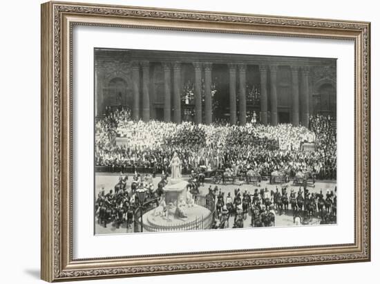 'The Ceremony at St. Paul's', London, 1897-E&S Woodbury-Framed Giclee Print