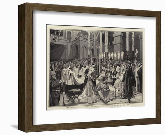 The Ceremony at the Stone of Unction, Anointing the Effigy of Our Lord-Frederic De Haenen-Framed Giclee Print