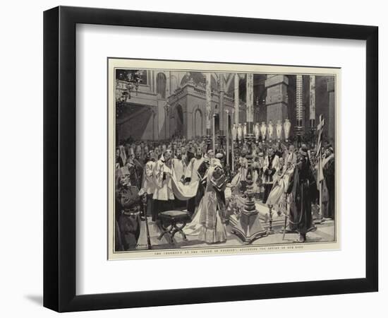 The Ceremony at the Stone of Unction, Anointing the Effigy of Our Lord-Frederic De Haenen-Framed Giclee Print