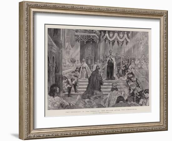 The Ceremony in the Kremlin, the Prayer after the Coronation-null-Framed Giclee Print