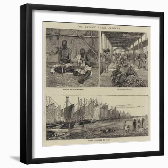 The Ceylon Pearl Fishery-null-Framed Giclee Print