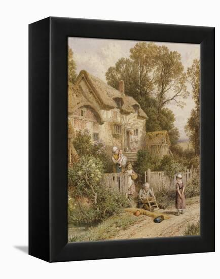 The Chair Mender-Myles Birket Foster-Framed Premier Image Canvas