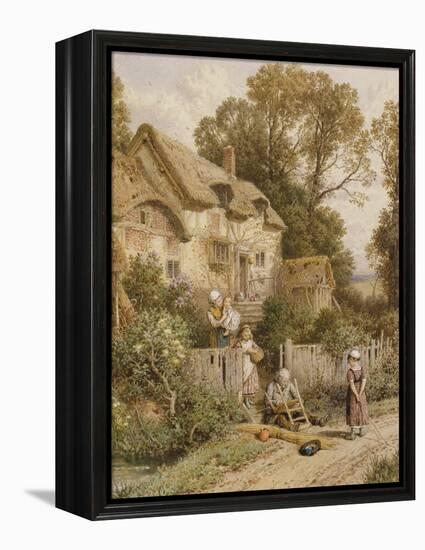 The Chair Mender-Myles Birket Foster-Framed Premier Image Canvas